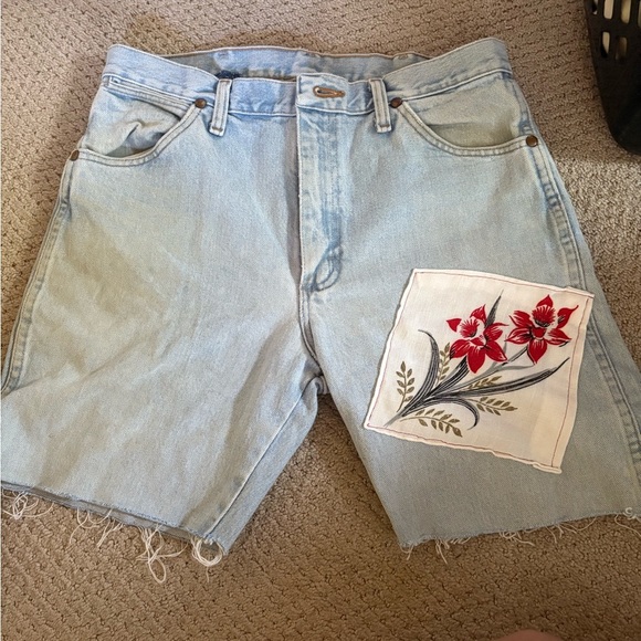 Cool VTG Patchwork Bermuda Wranglers Shorts - Picture 1 of 5